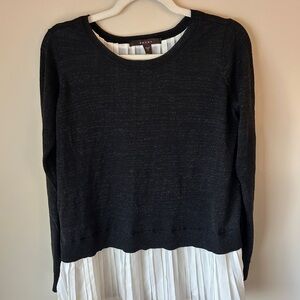 Fever Black and White Layered Sweater